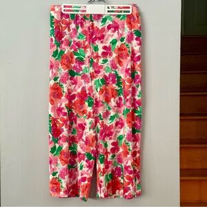 Nina Leonard Dopamine-Dressing Floral Capris Plus Size